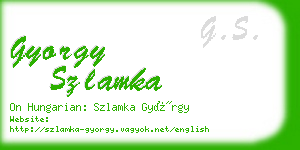 gyorgy szlamka business card